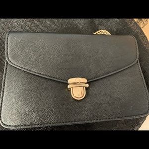 Black clutch bag